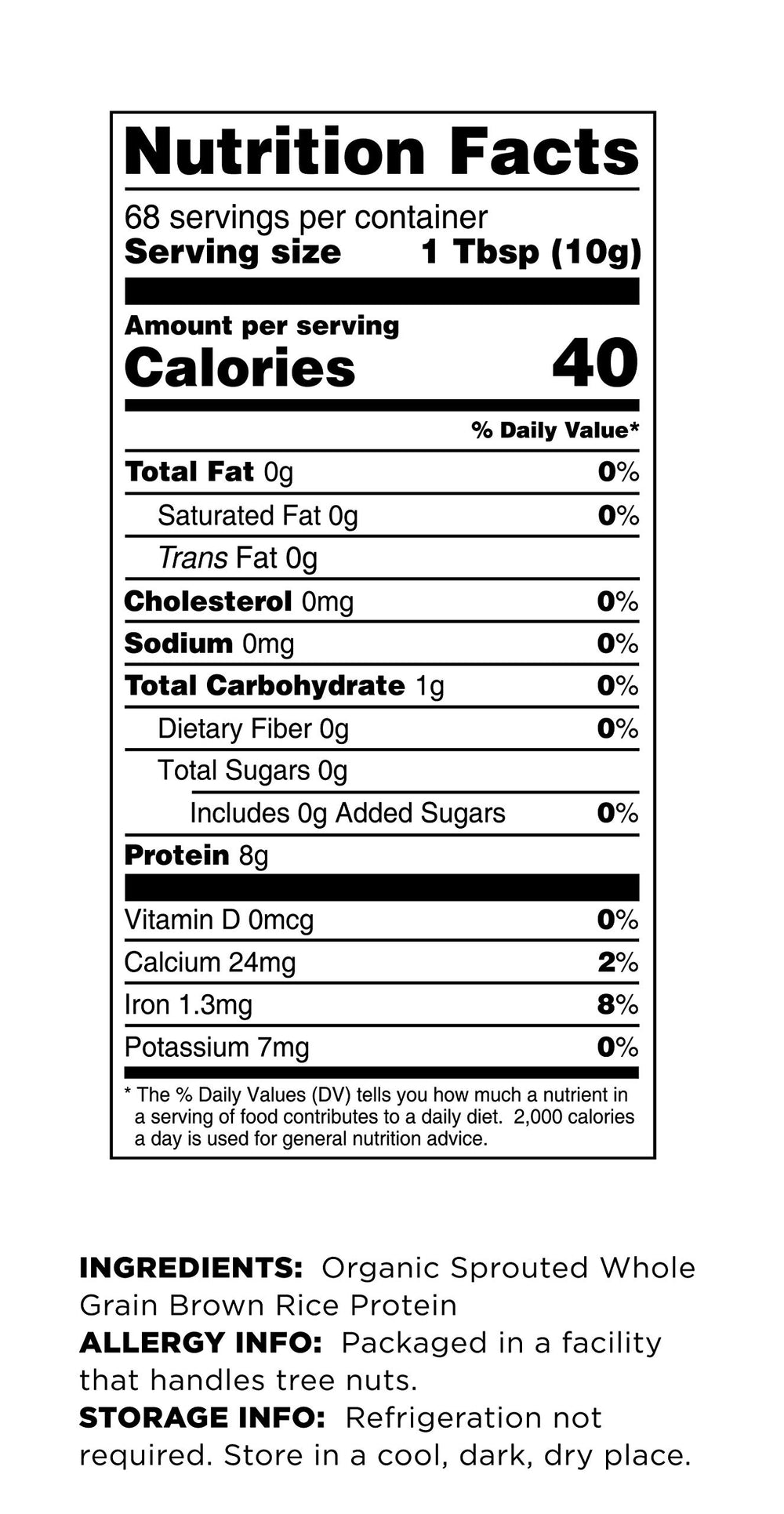 Terrasoul organic sprouted brown rice protein powder bottle on kitchen counter