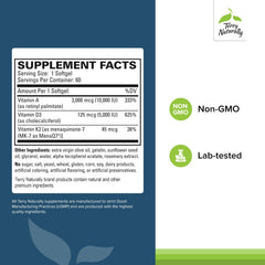 Terry Naturally A•D3•K2 softgels neatly packed for daily immune support.