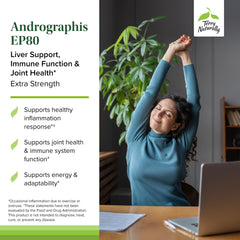 Terry Naturally Andrographis EP80 label detail highlighting extra-strength herbal blend.