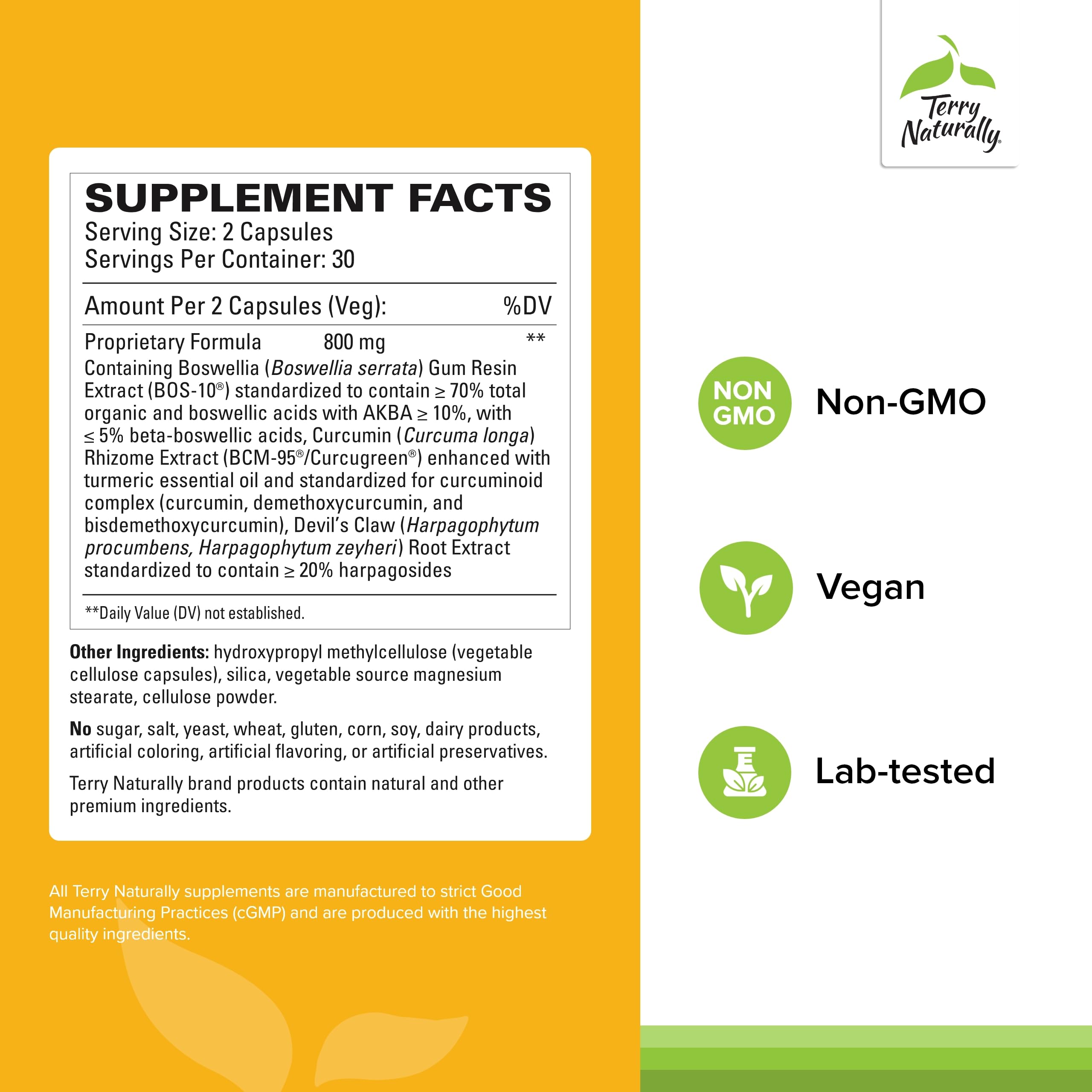 Terry Naturally Arthocin bottle front highlights easy daily supplementation