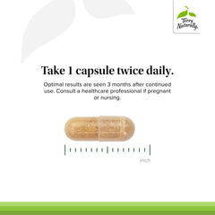 Terry Naturally Blood Pressure Health taking a capsule for daily wellness routine.