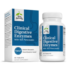 Terry Naturally Clinical Digestive Enzymes bottle shown for daily digestive support.