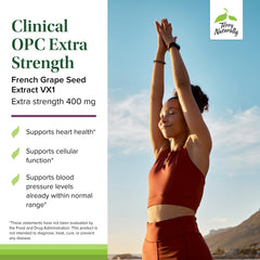 Terry Naturally OPC Extra Strength grape seed extract capsules for heart health and cognitive focus.