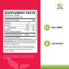 CoQ10 BioActive label highlights premium, bioavailable formulation for aging vitality.