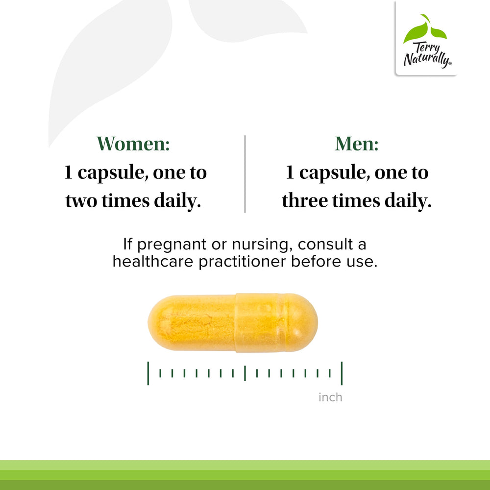 Terry Naturally Cortisol Rescue vegan formula allergen-free label shown.