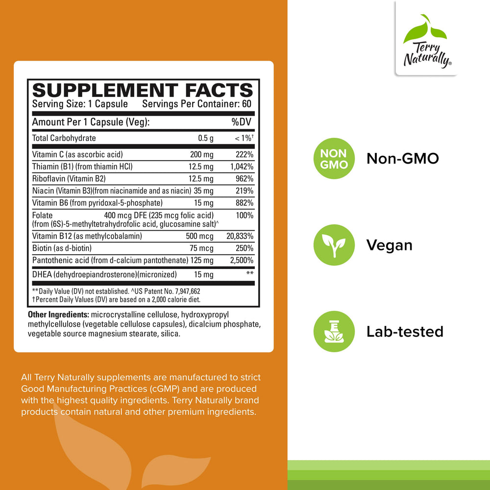 Terry Naturally Cortisol Rescue capsules close-up, ready for daily energy support.
