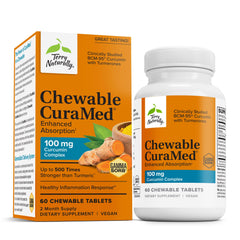 Terry Naturally CuraMed 100mg curcumin bottle with enhanced absorption supports daily brain and liver wellness.