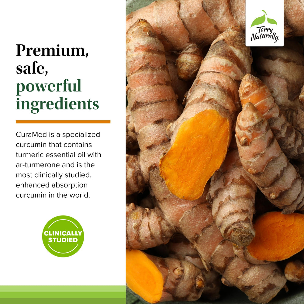 Ingredients panel closeup with turmeric and curcumin notes