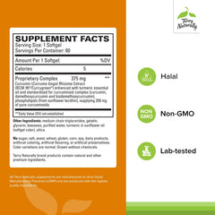 CuraMed 375mg softgels close-up showing smooth amber capsules for absorption