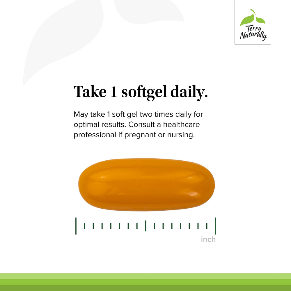 Terry Naturally CuraMed serving scene illustrates simple daily intake as part of a routine.