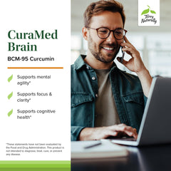 Label highlights BCM-95 curcumin and turmeric essential oil.