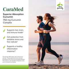 CuraMed softgels close-up for convenient daily dosing.