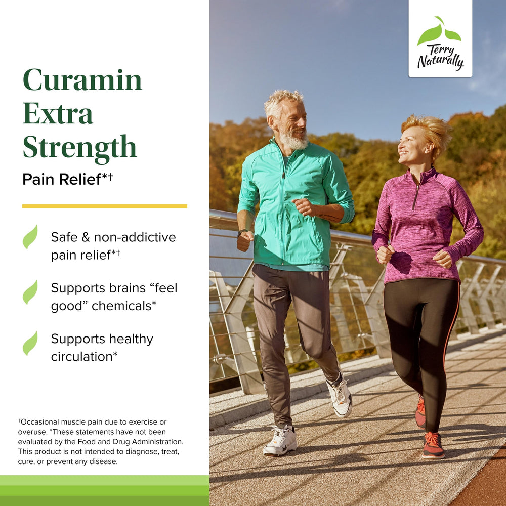 Terry Naturally Curamin Extra Strength label showing BCM-95 curcumin and boswellia.