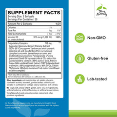 Terry Naturally Curcumin BCM-95 softgels close-up highlighting potent antioxidant support.