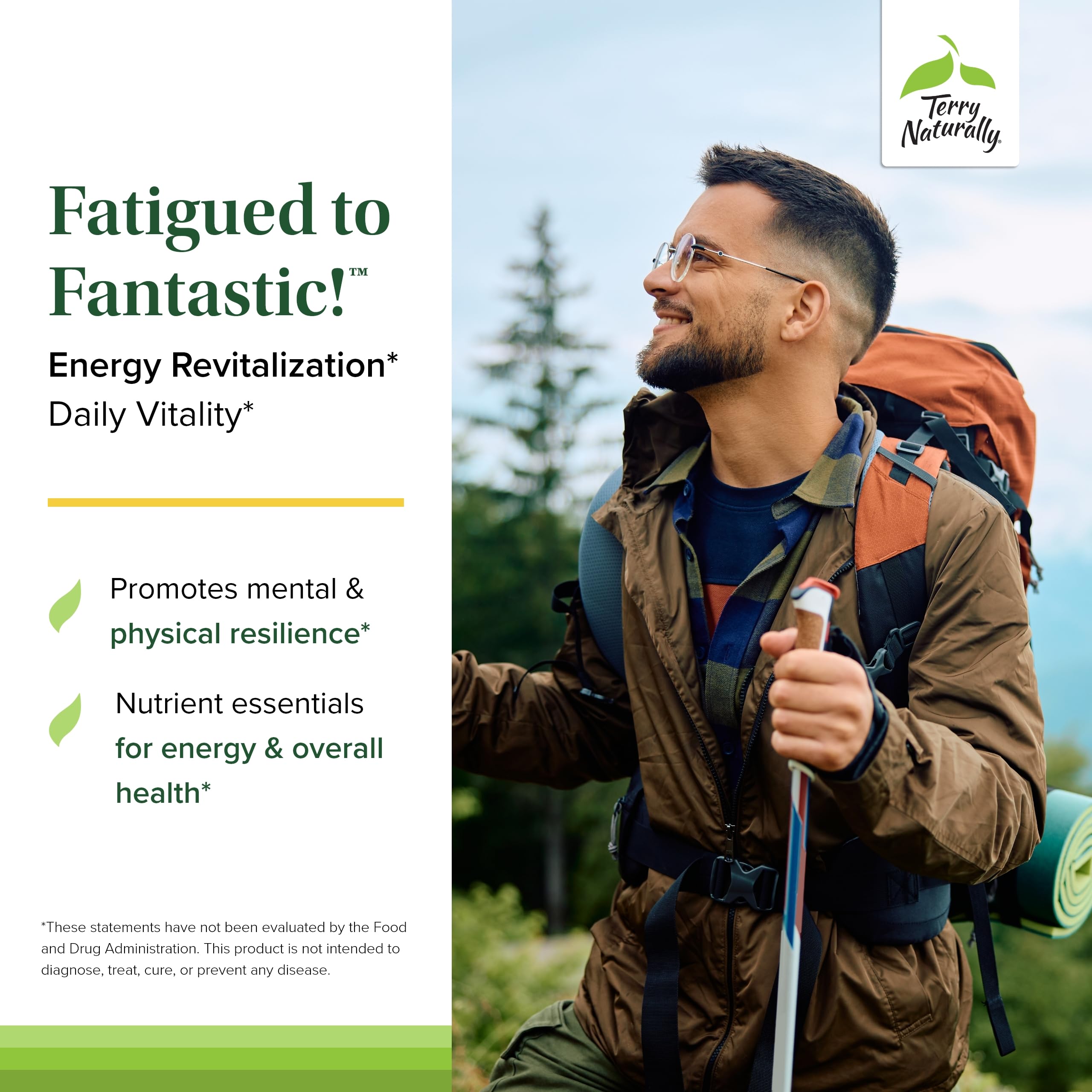 Terry Naturally Fatigued to Fantastic energy revitalization being poured into water for easy mixing.
