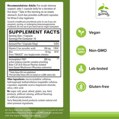 Close-up PleuraMax capsules showing easy daily dosage for upper respiratory support.