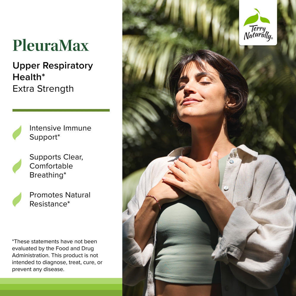Vitamin C and zinc with PleuraMax highlighting immune-support ingredients.