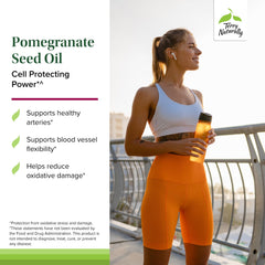 Terry Naturally Pomegranate Seed Oil softgels for convenient omega-5 intake.