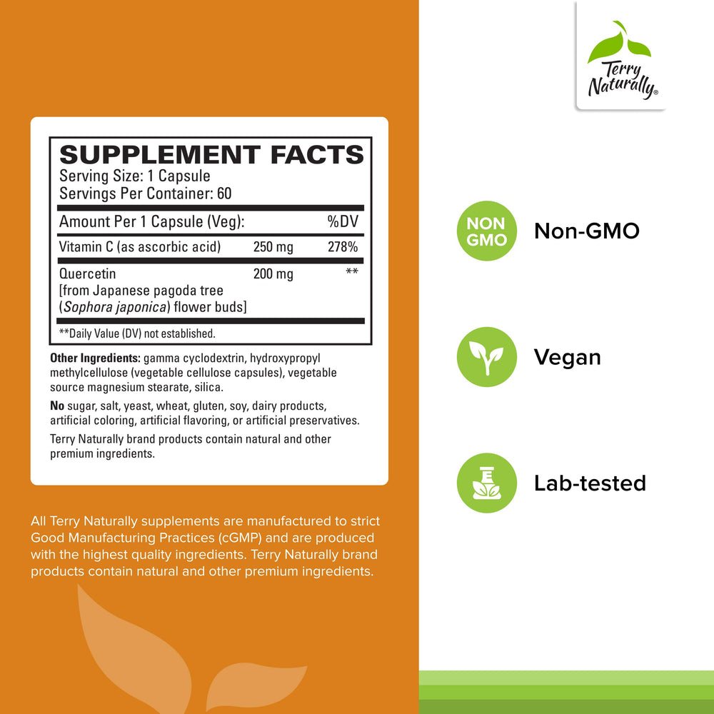 Terry Naturally Quercetin enhanced absorption capsules for easy daily intake