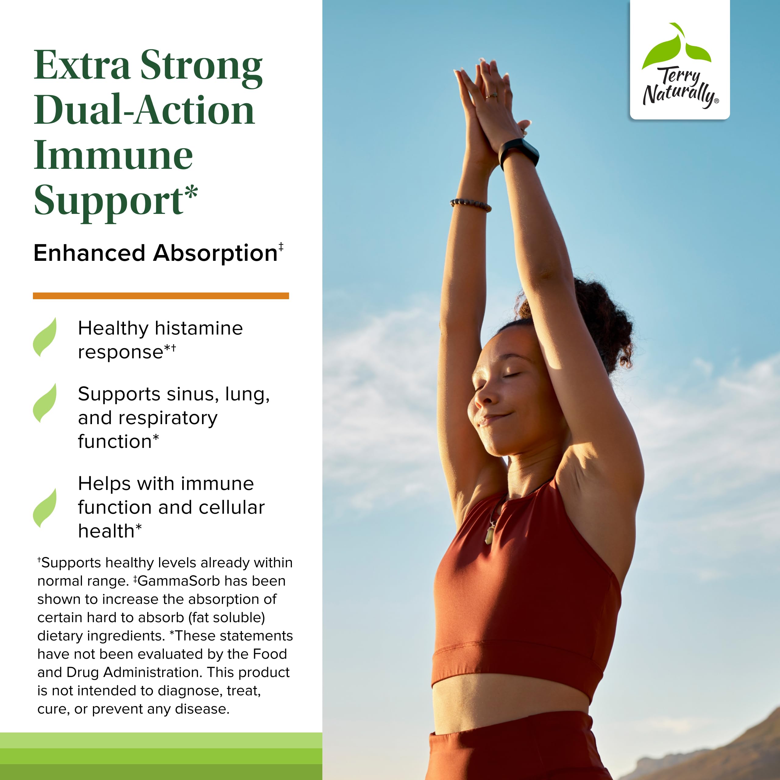 Terry Naturally Quercetin vitamin C boost capsules for antioxidant balance