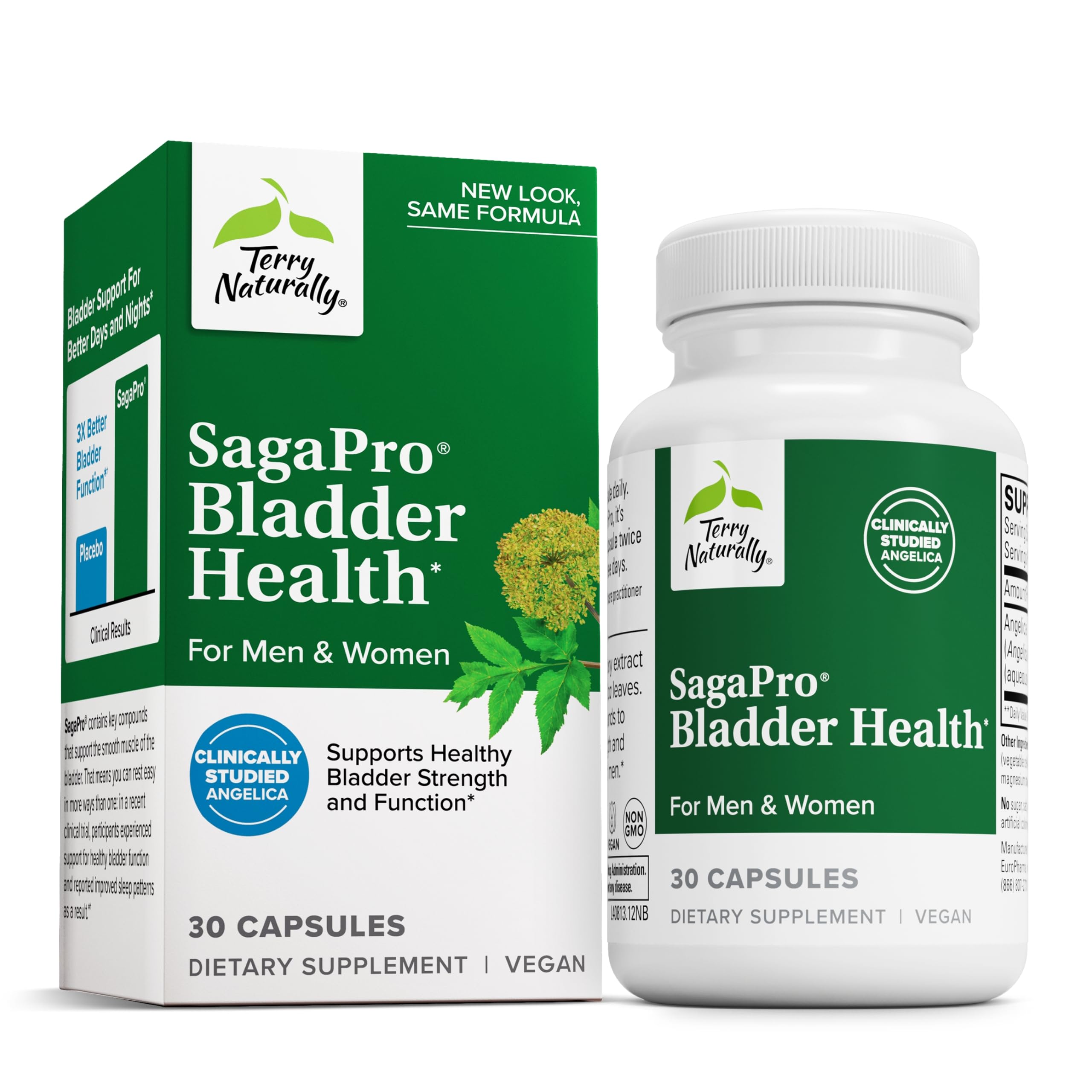 Terry Naturally SagePro Bladder bottle front view for daily urinary support