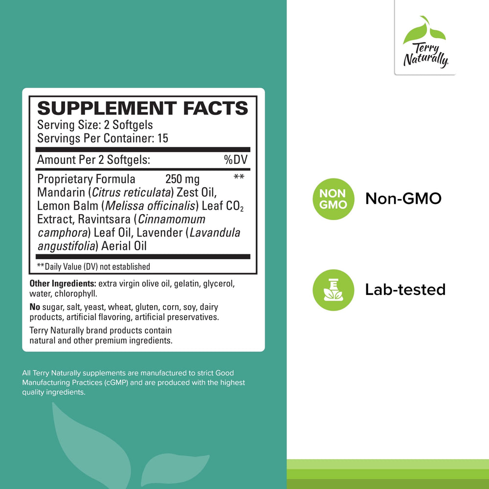 Terrific Zzzz softgels close-up promoting relaxation before bed.