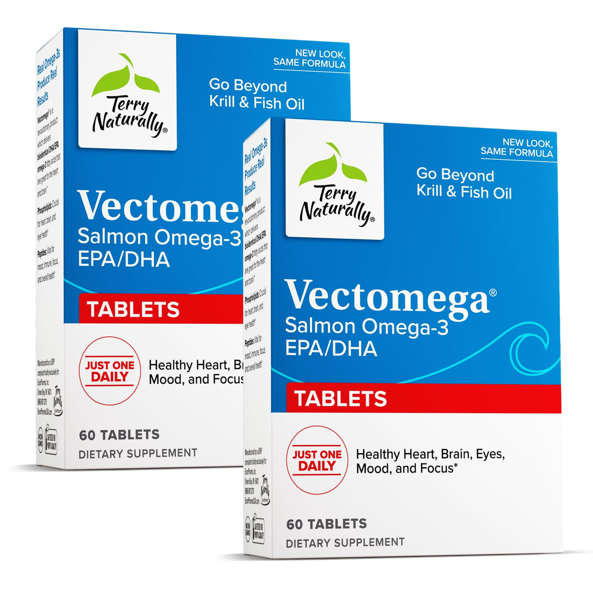 Terry Naturally Vectomega bottle showing phospholipid-bound omega-3 for steady absorption
