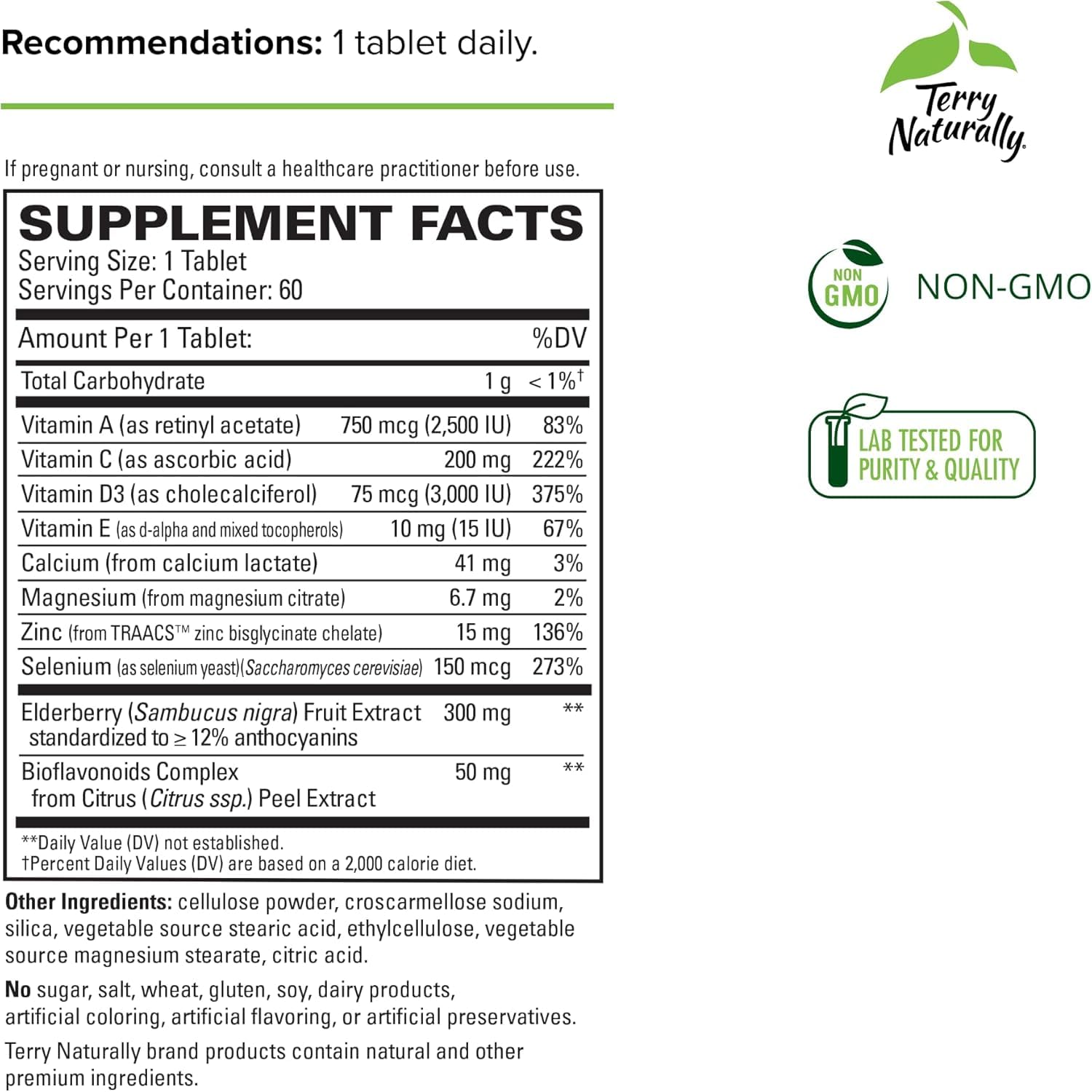 Terry Naturally ViraPro tablets close-up for daily immune support use.