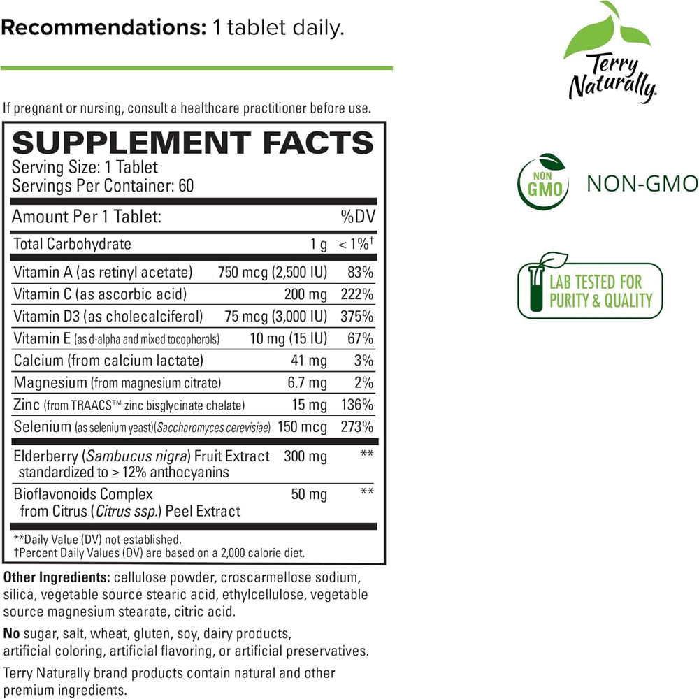 Terry Naturally ViraPro tablets close-up for daily immune support use.