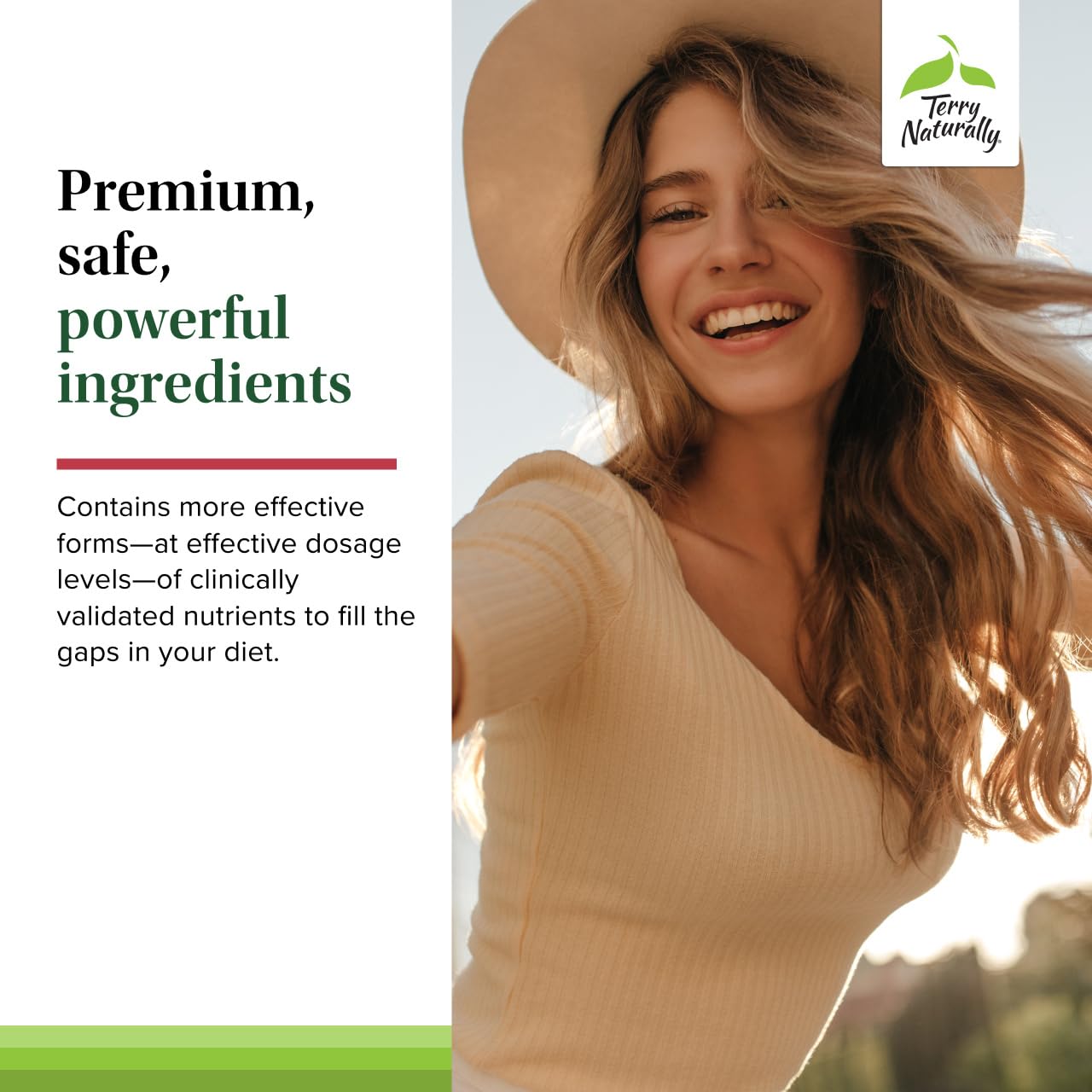 Terry Naturally vitamin D3 immune graphic shows bone support and immune wellness.
