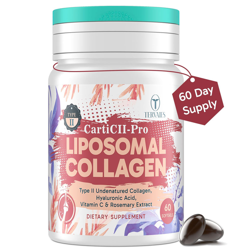 Tervaies liposomal collagen softgels bottle promotes joint mobility with enhanced absorption