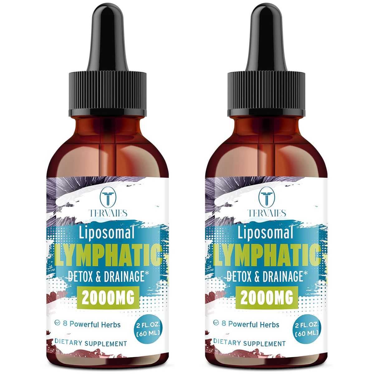 Tervaies Liposomal Lymphatic Drops bottle on a clean surface for daily use