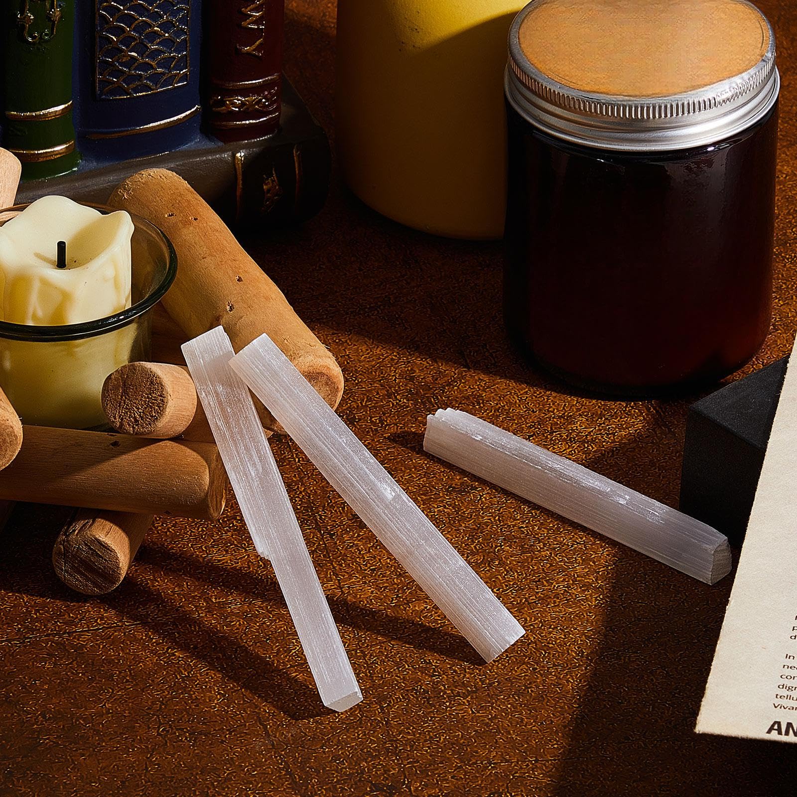 Tessco for you selenite wand on shelf as elegant decor