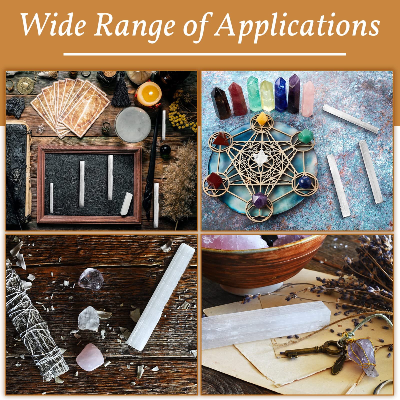 Tessco for you selenite wand in meditation space for aura cleansing