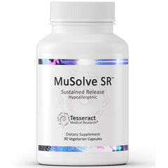 Tesseract MuSolve SR bottle on a clean surface suggesting respiratory support