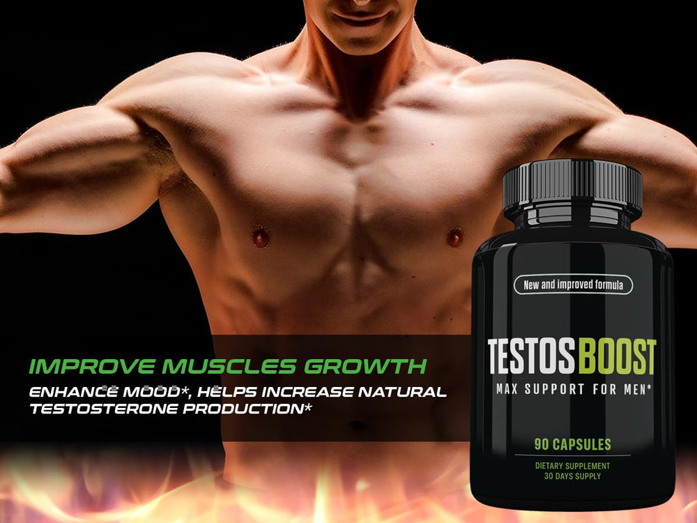 TESTOS BOOST Advanced Formula label closeup highlights premium ingredients made in the USA