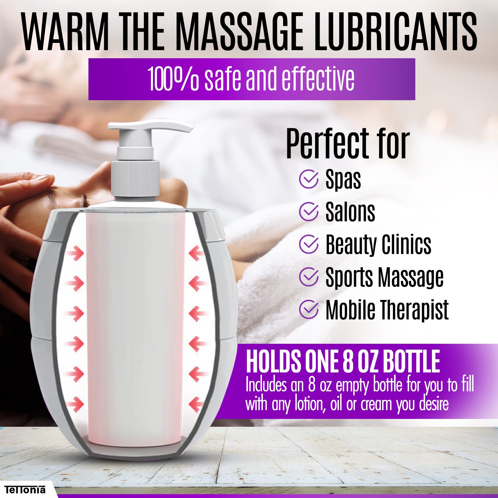 Tettonia compact design makes home spa sessions easy to store.