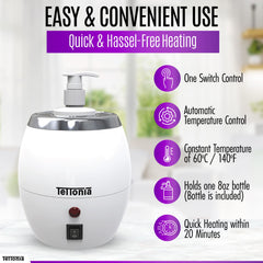 Tettonia warmer features a 360-degree roller ball for seamless massage flow.