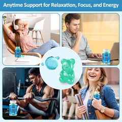 Tewuky Magnesium Glycinate Gummies label highlights vegan, sugar-free formula