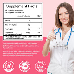 Tewuky Gummies front of pack shows strawberry flavor and GMP-compliant production
