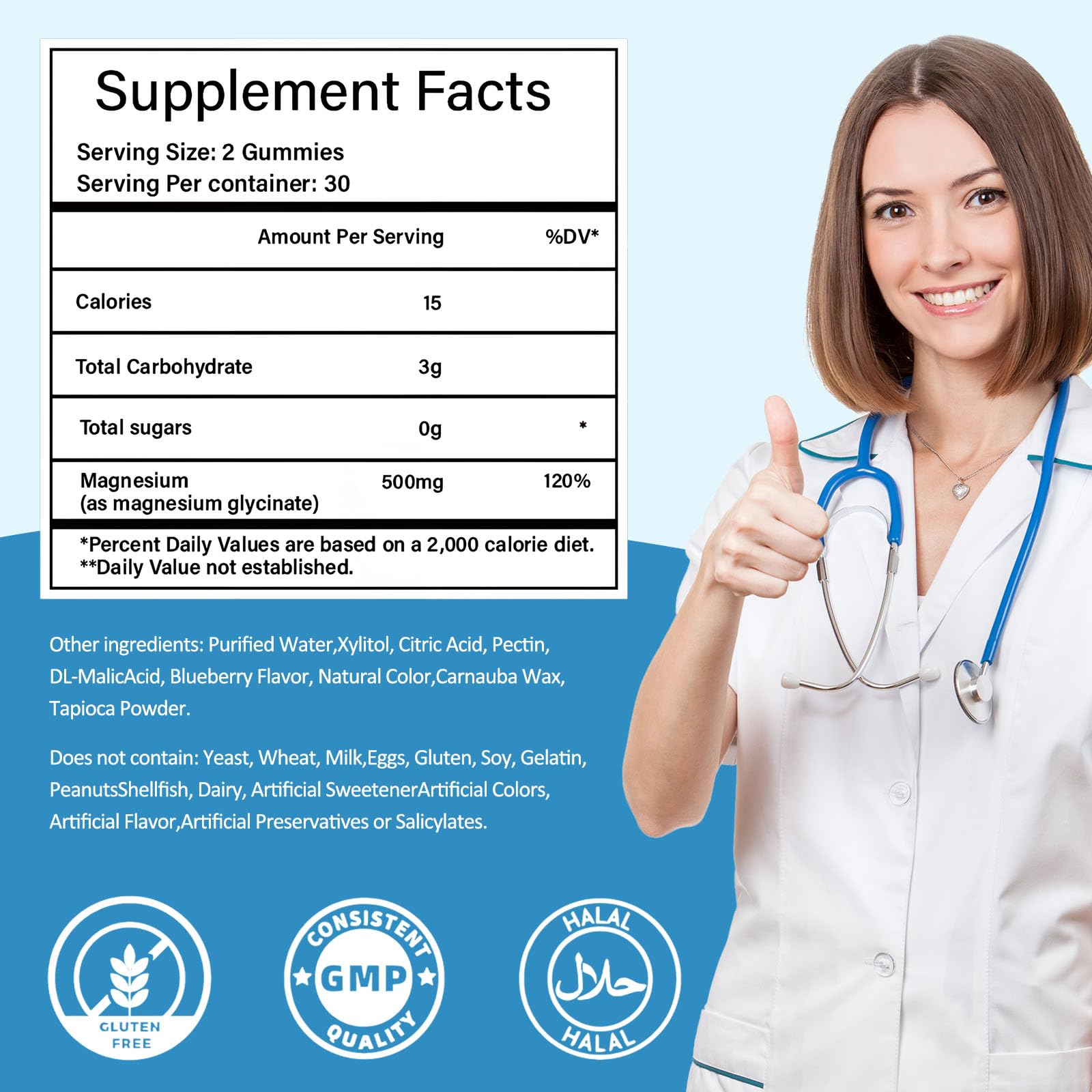 Sugar-free formula image emphasizing xylitol-sweetened taste