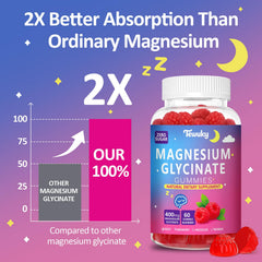 Bottle label showing 400mg magnesium and vegan formula from Tewuky
