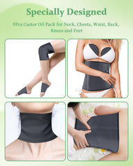 Texpot waist wrap castor oil pack with adjustable fit