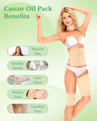 Texpot Castor Oil Pack Wrap chest – snug upper body coverage with soothing support.