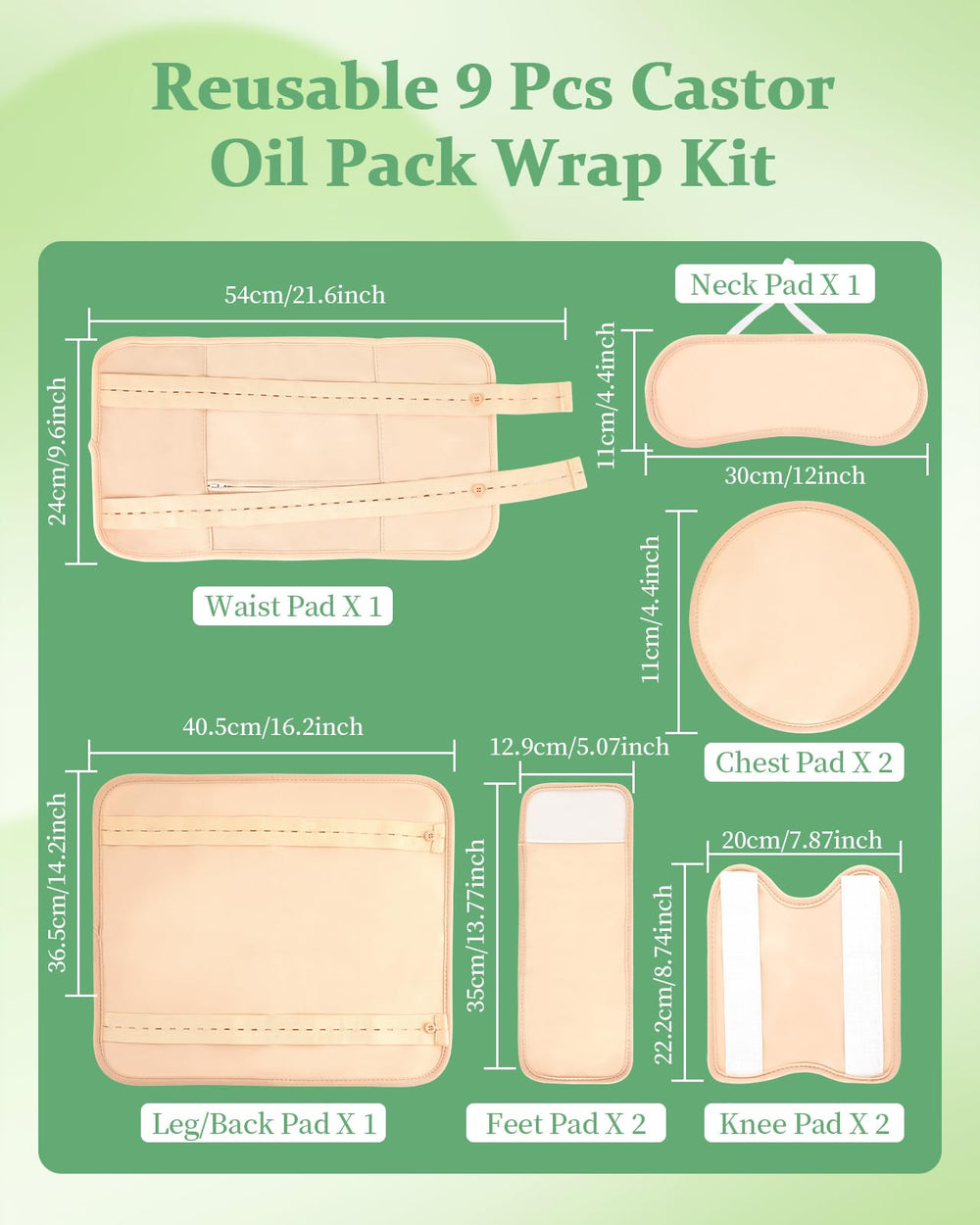 Texpot Castor Oil Pack Wrap feet – compact foot packs for arch and ankle comfort.
