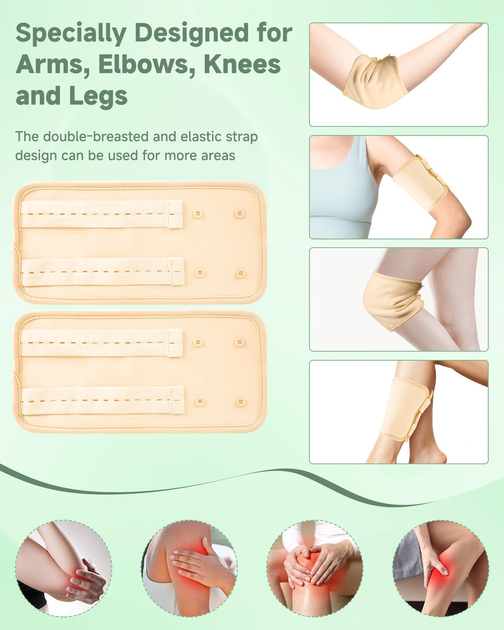 Texpot castor oil pack wrap knee demonstrates versatile full-leg coverage.