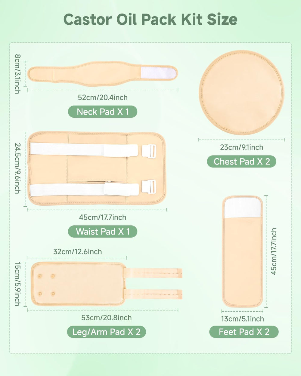 Texpot castor oil pack wrap material close-up highlights skin-friendly cotton flannel.
