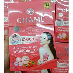 TH Chame collagen powder texture ready to blend into drinks for skin benefits