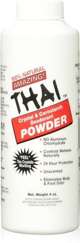 Thai Deodorant Stone corn starch body powder texture for gentle moisture control.