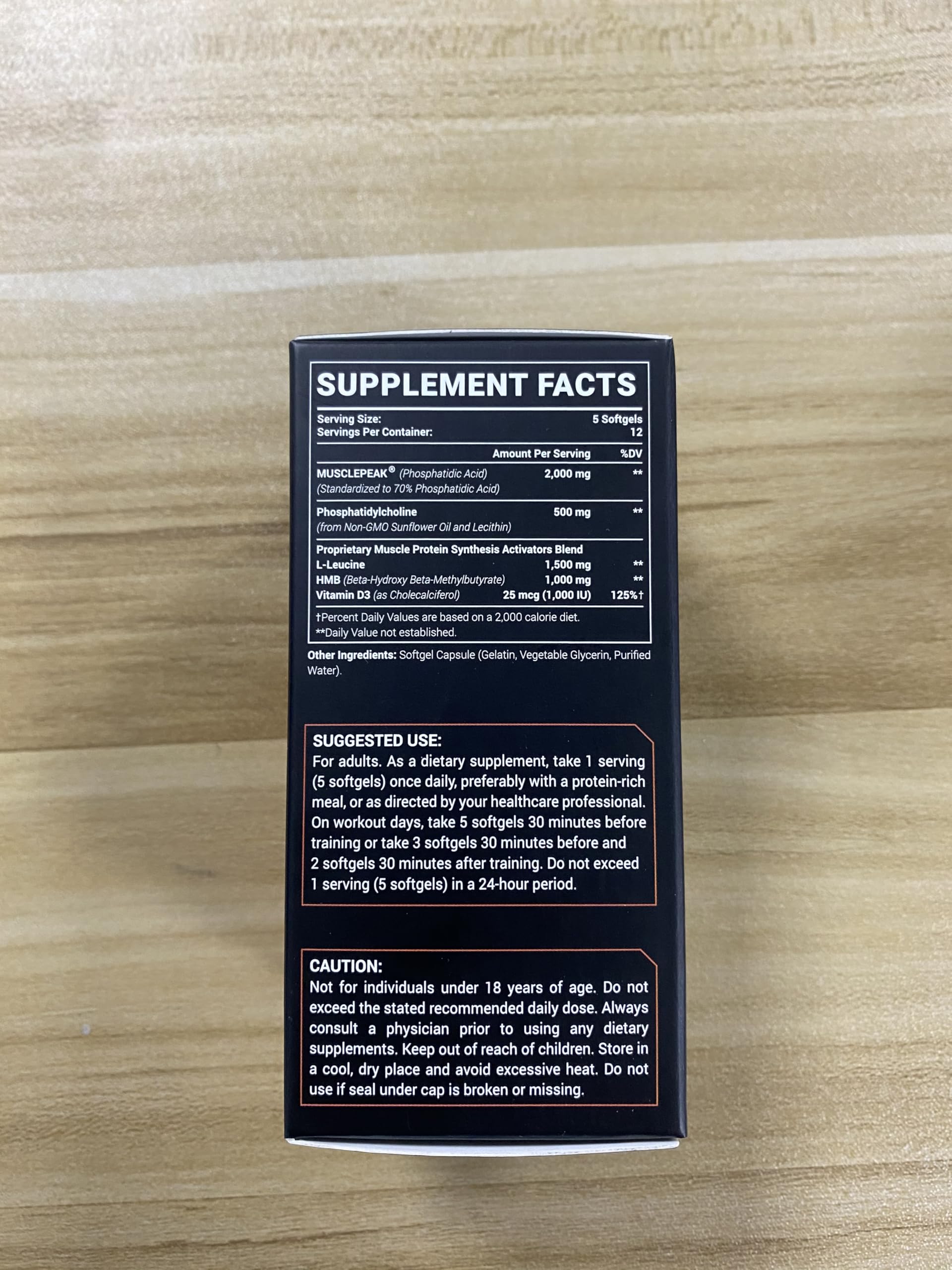 Thalacy 2000mg Liposomal PA bottle label showing 70% PA potency.